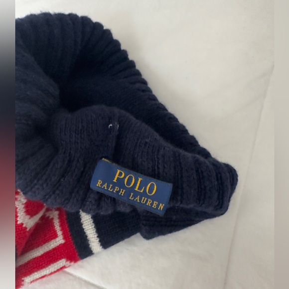 Polo Ralph Lauren Navy and Red Pom winter hat. Excellent condition. - Picture 3 of 3